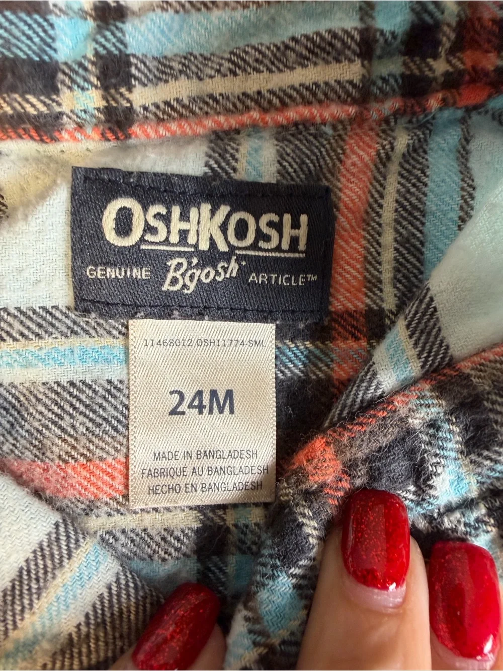 Plaid Shirt Label - OshKosh